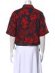 Sacai Printed Short Sleeve Crop Top