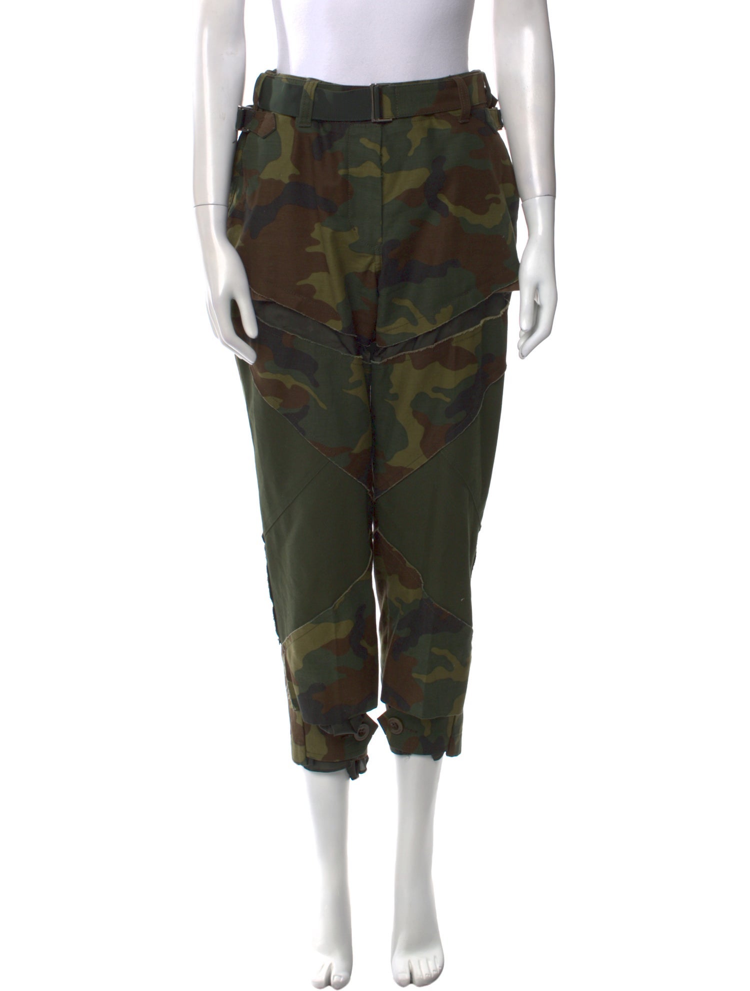 Sacai Camouflage Print Skinny Leg Pants