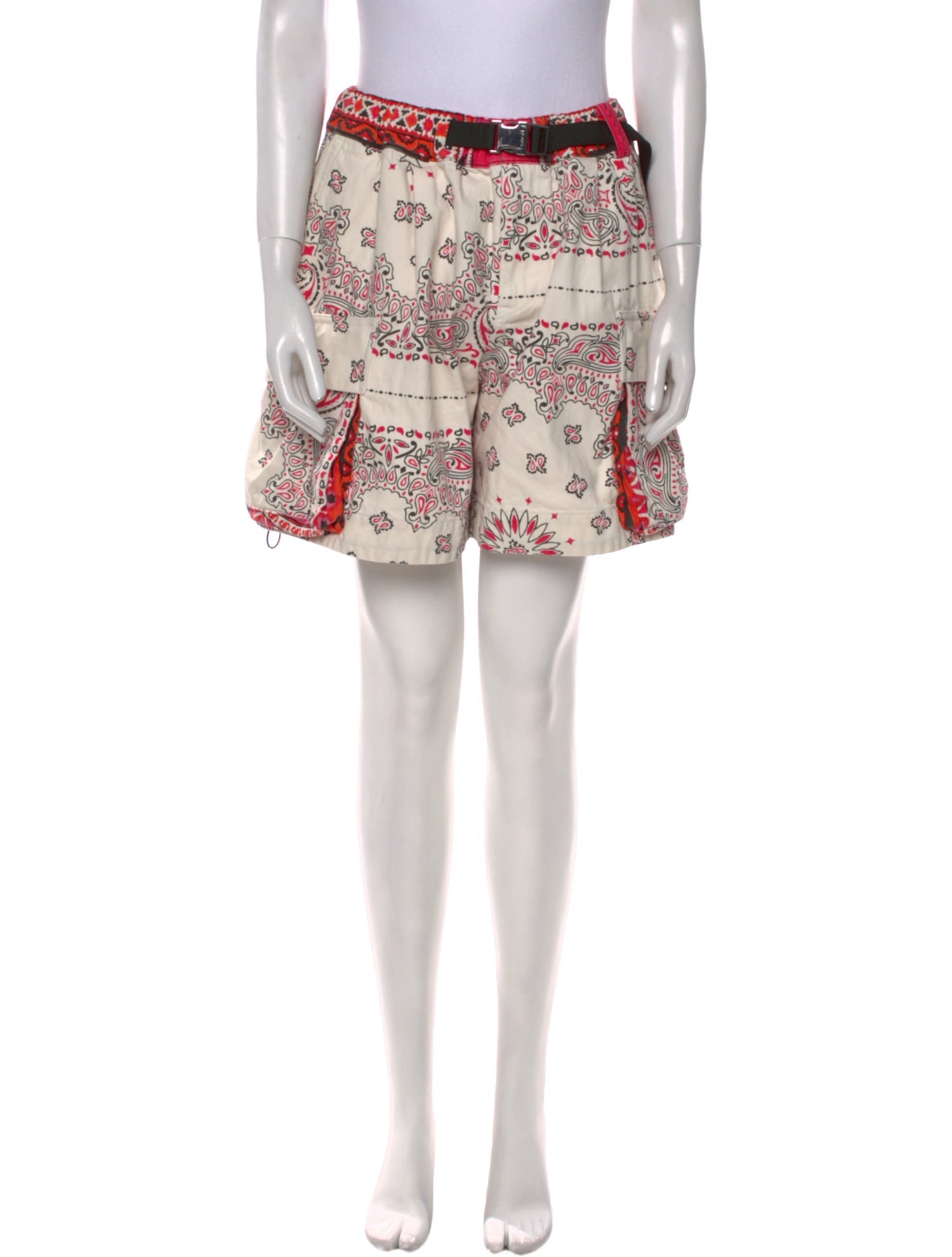 Sacai Paisley Print Knee-Length Shorts