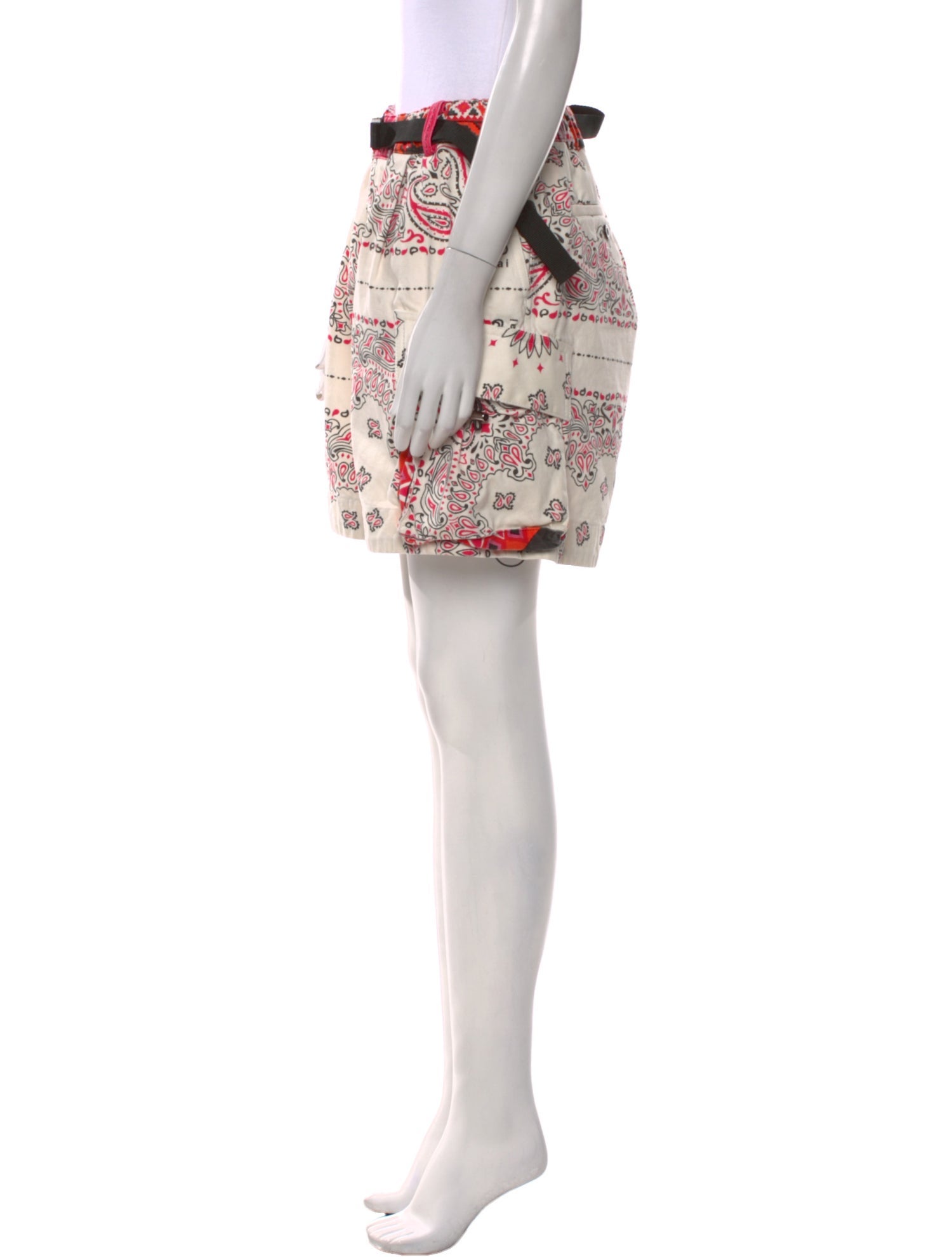 Sacai Paisley Print Knee-Length Shorts