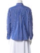 Sacai Striped Long Sleeve Button-Up Top