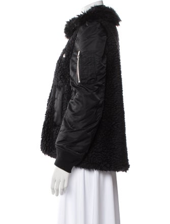 Sacai Wool Faux Fur Jacket
