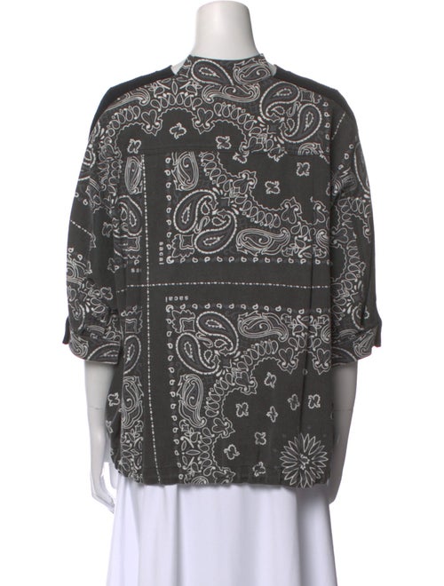 Sacai Crew Neck Three-Quarter Sleeve Top