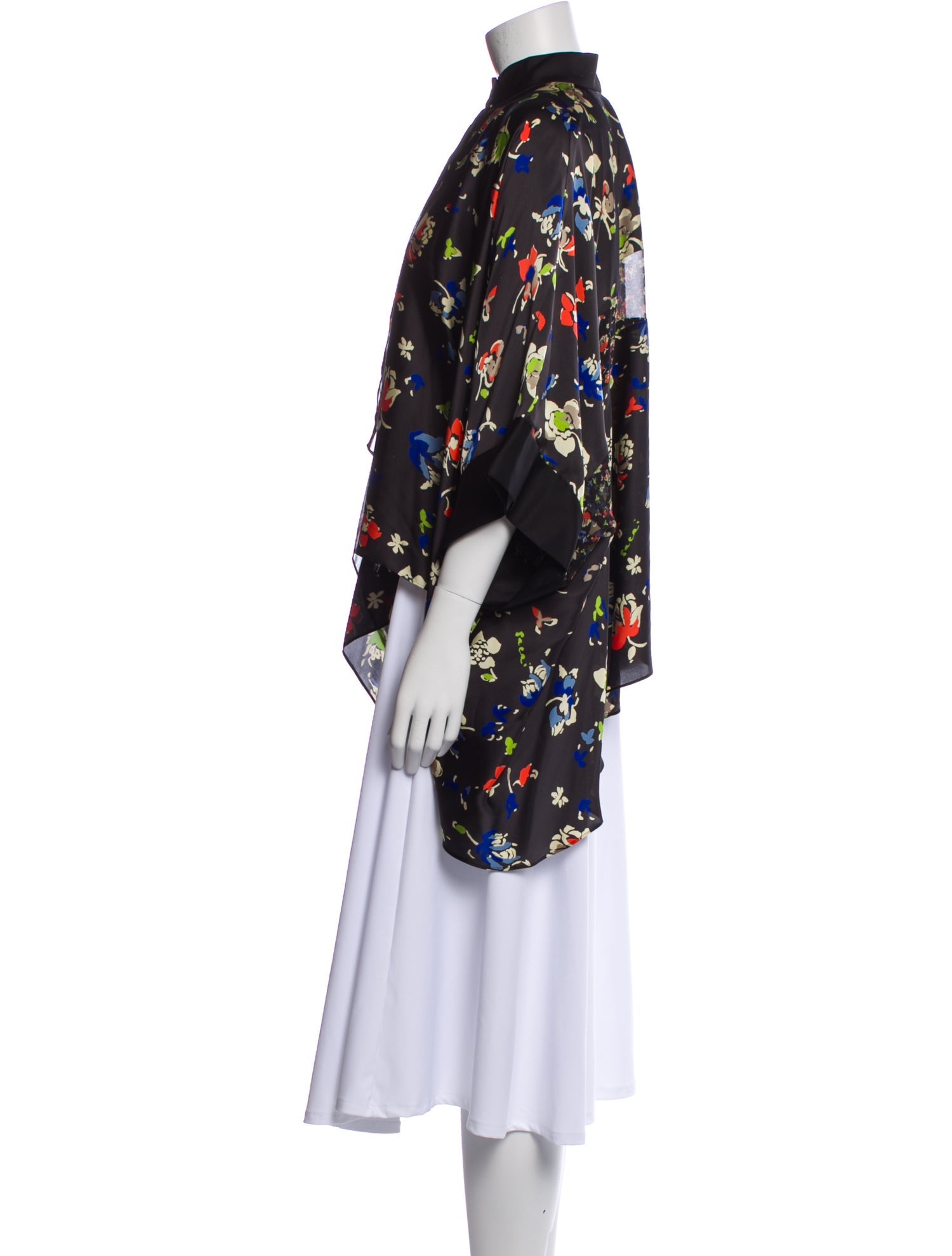 Sacai Floral Print Mock Neck Blouse w/ Tags