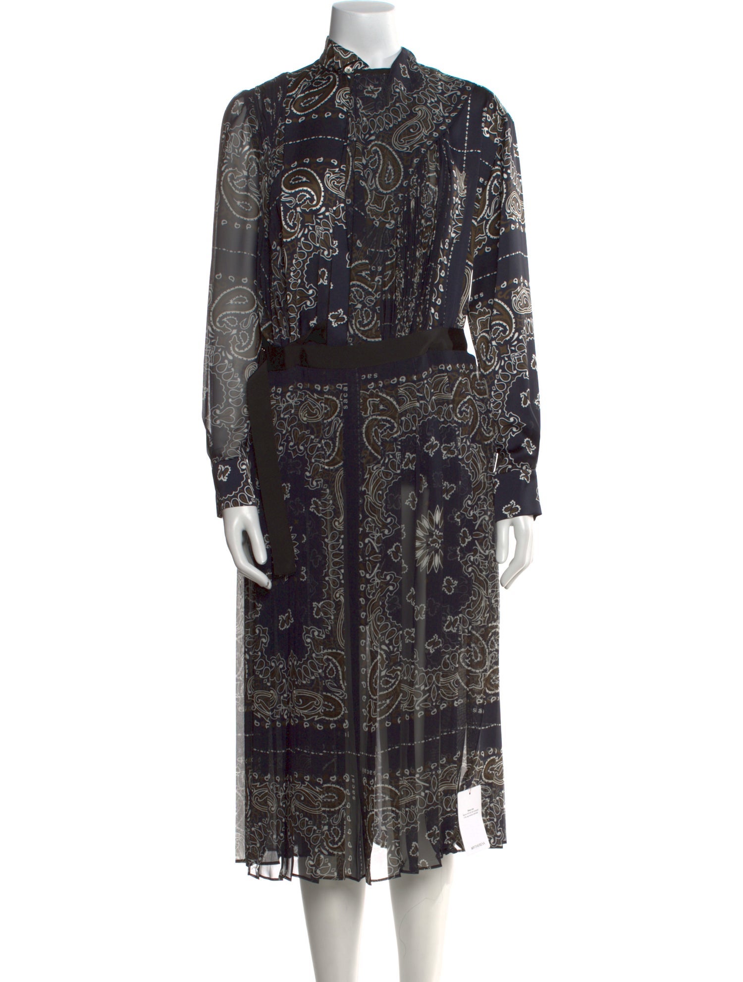 Sacai Paisley Print Long Dress w/ Tags