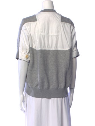 Sacai Crew Neck Short Sleeve Sweatshirt
