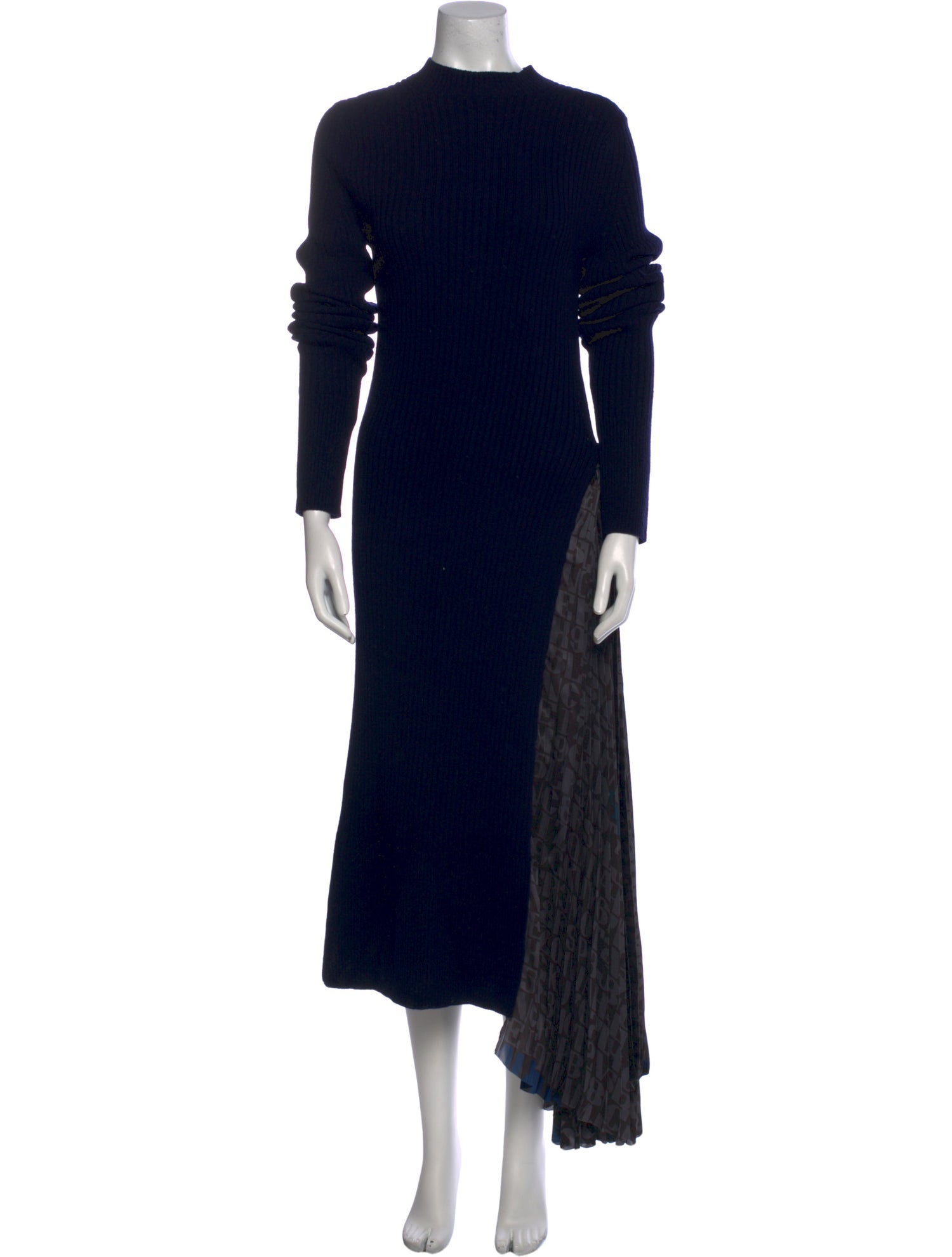 Sacai Mock Neck Long Dress