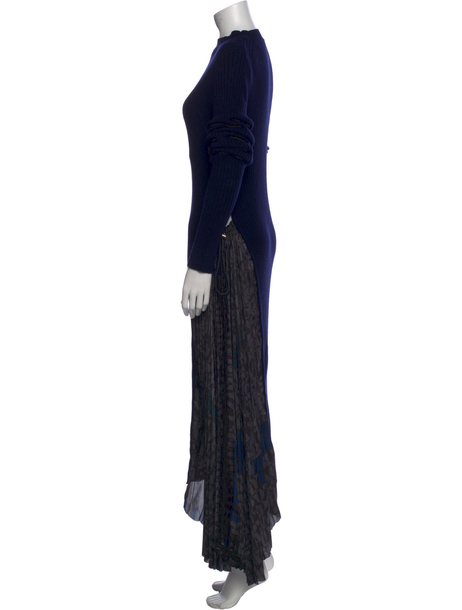 Sacai Mock Neck Long Dress