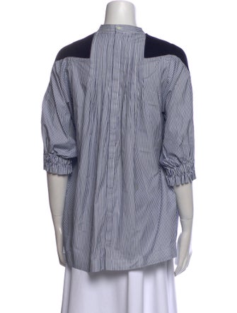 Sacai Crew Neck Three-Quarter Sleeve Top