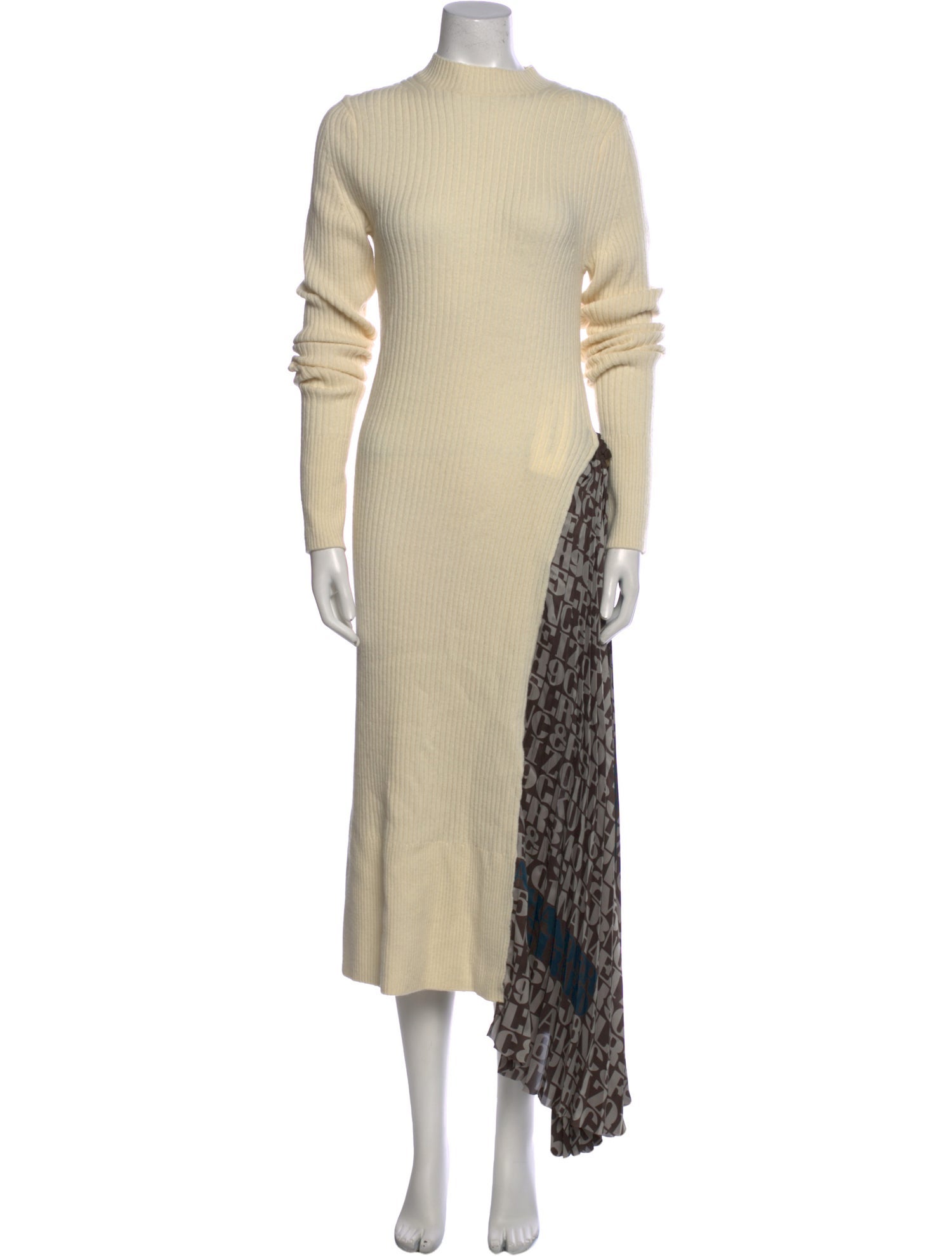 Sacai Colorblock Pattern Long Dress