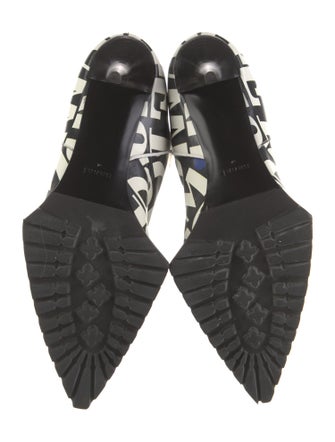 Sacai Leather Printed Boots