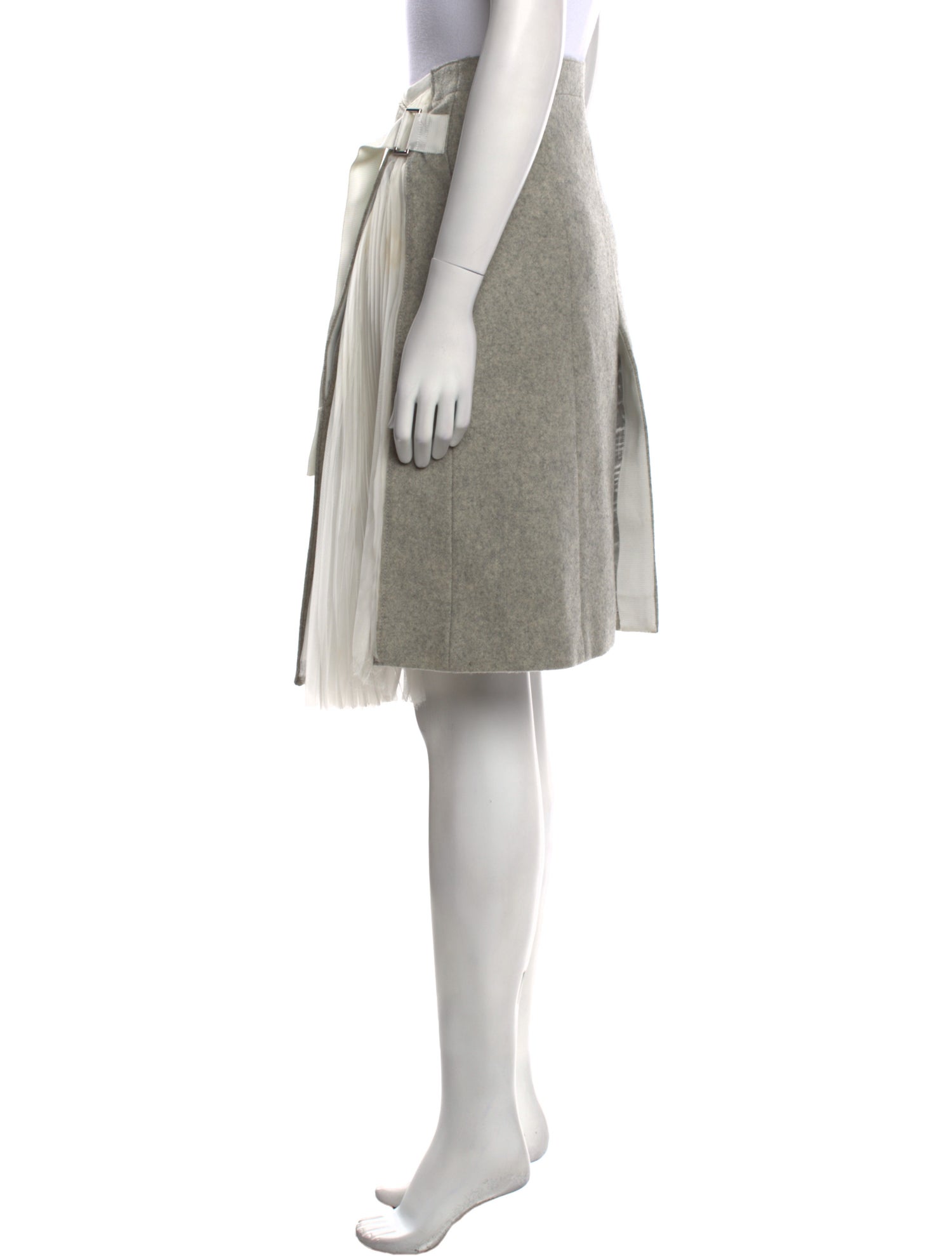 Sacai Wool Knee-Length Skirt