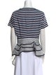 Sacai Striped Scoop Neck T-Shirt