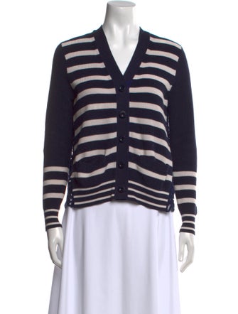 Sacai Striped V-Neck Sweater