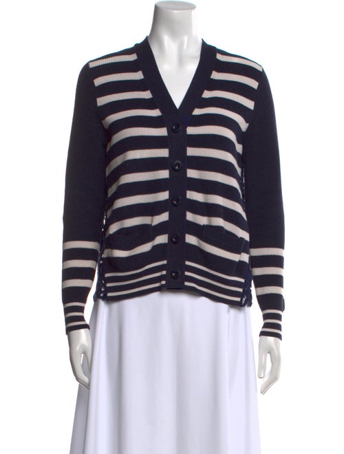 Sacai Striped V-Neck Sweater