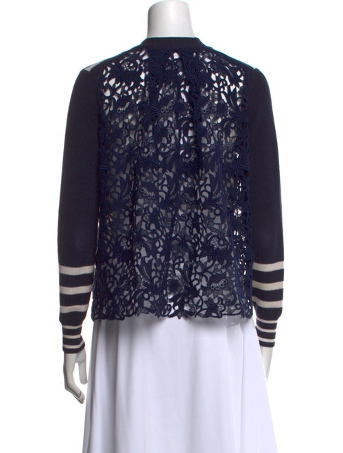 Sacai Striped V-Neck Sweater