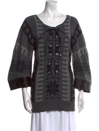 Sacai Wool Printed Sweater