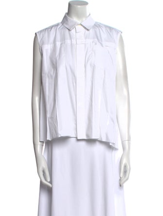 Sacai Sleeveless Button-Up Top