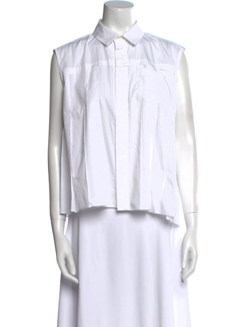 Sacai Sleeveless Button-Up Top