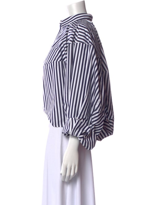 Sacai Striped Mock Neck Crop Top