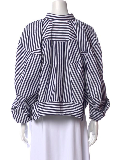 Sacai Striped Mock Neck Crop Top