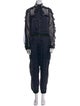 Sacai Polka Dot Print Mock Neck Jumpsuit