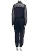 Sacai Polka Dot Print Mock Neck Jumpsuit