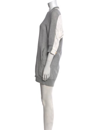 Sacai Crew Neck Mini Dress