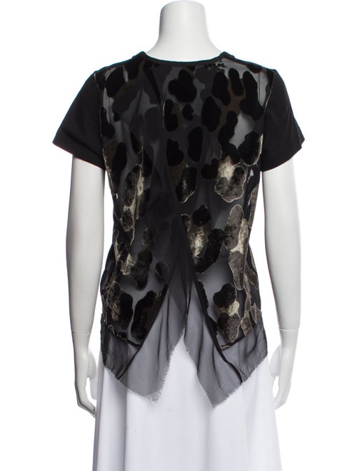 Sacai Bateau Neckline Short Sleeve T-Shirt