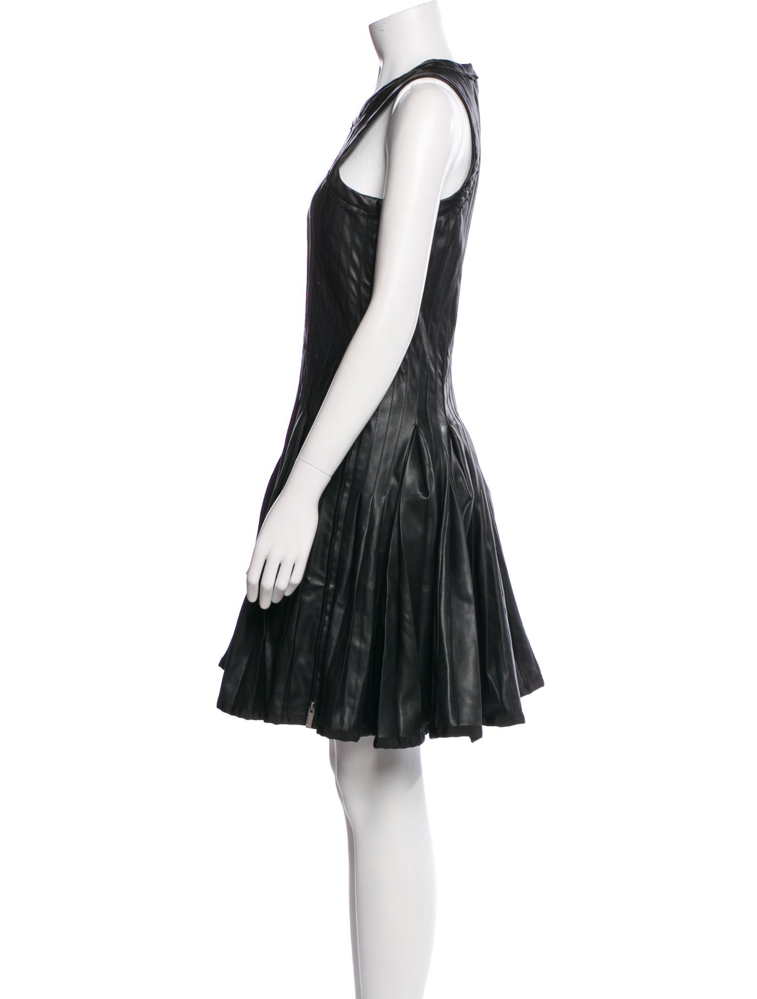 Sacai Faux Leather Mini Dress