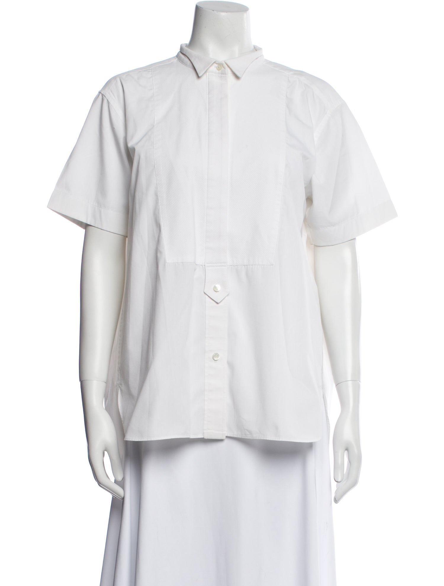 Sacai Short Sleeve Button-Up Top
