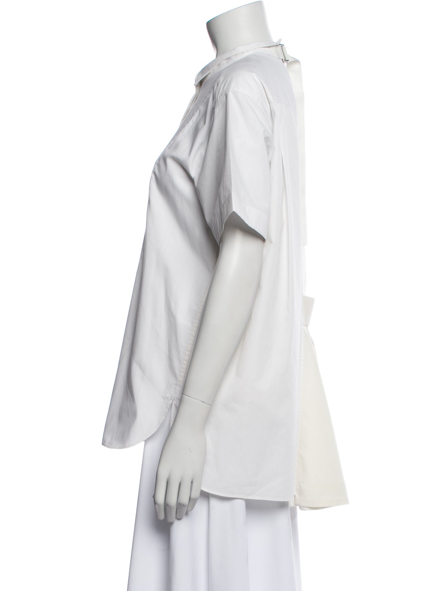 Sacai Short Sleeve Button-Up Top