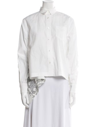 Sacai Long Sleeve Button-Up Top