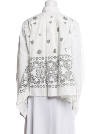 Sacai Long Sleeve Button-Up Top