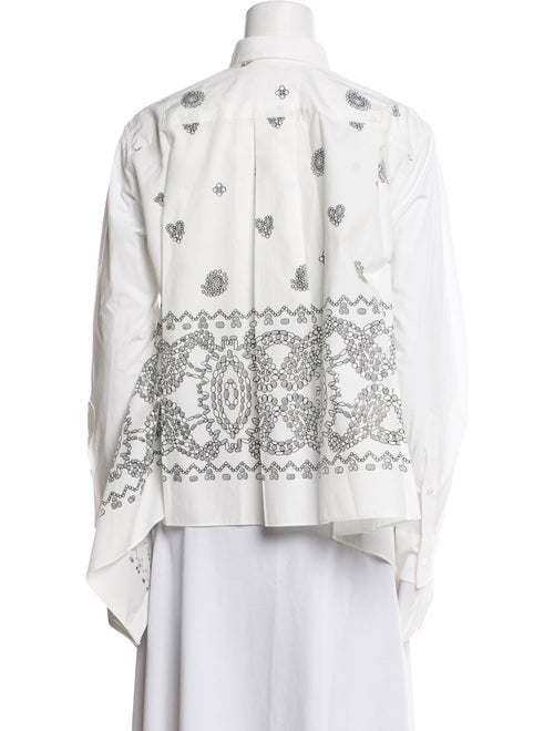 Sacai Long Sleeve Button-Up Top