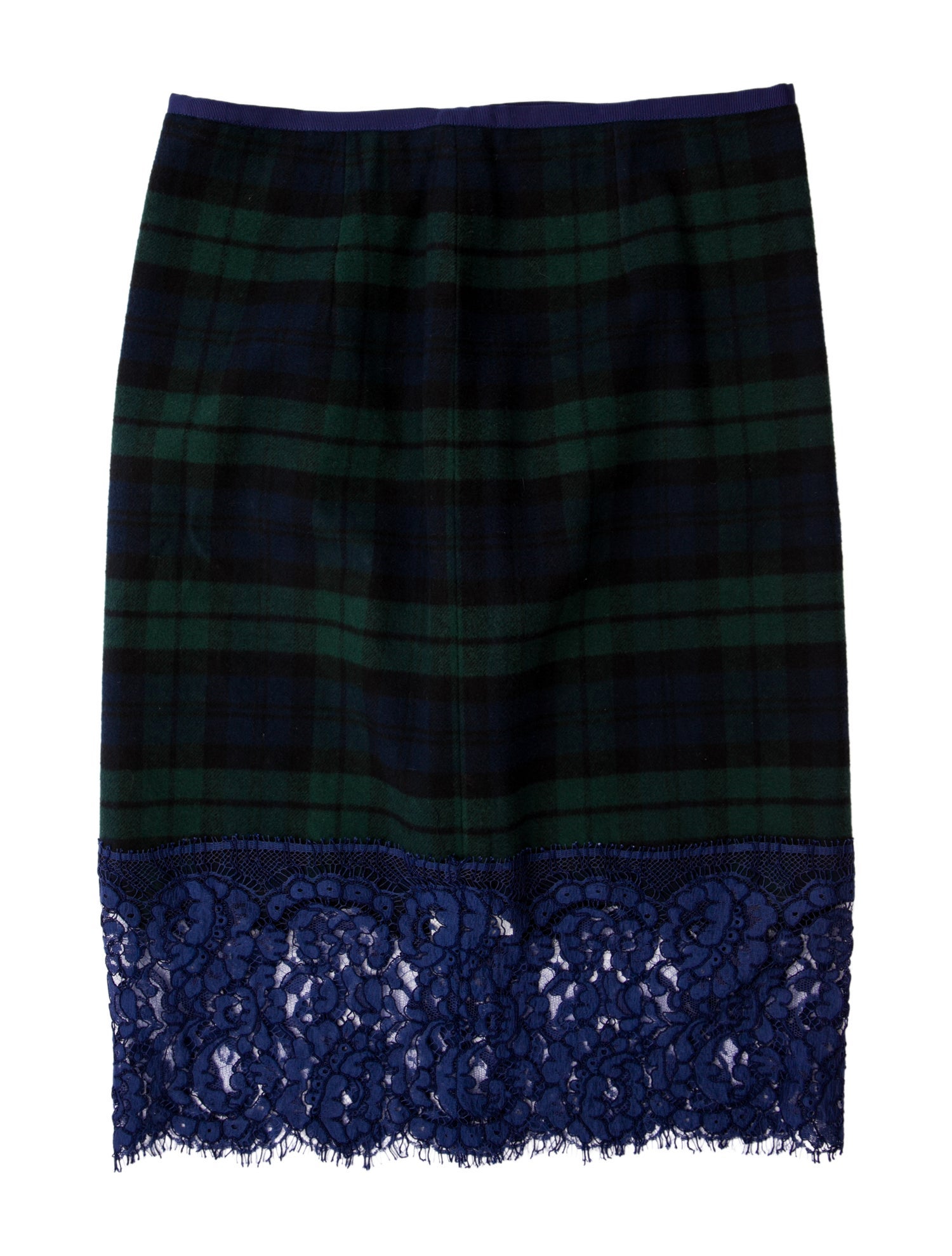 Sacai Plaid Print Knee-Length Skirt