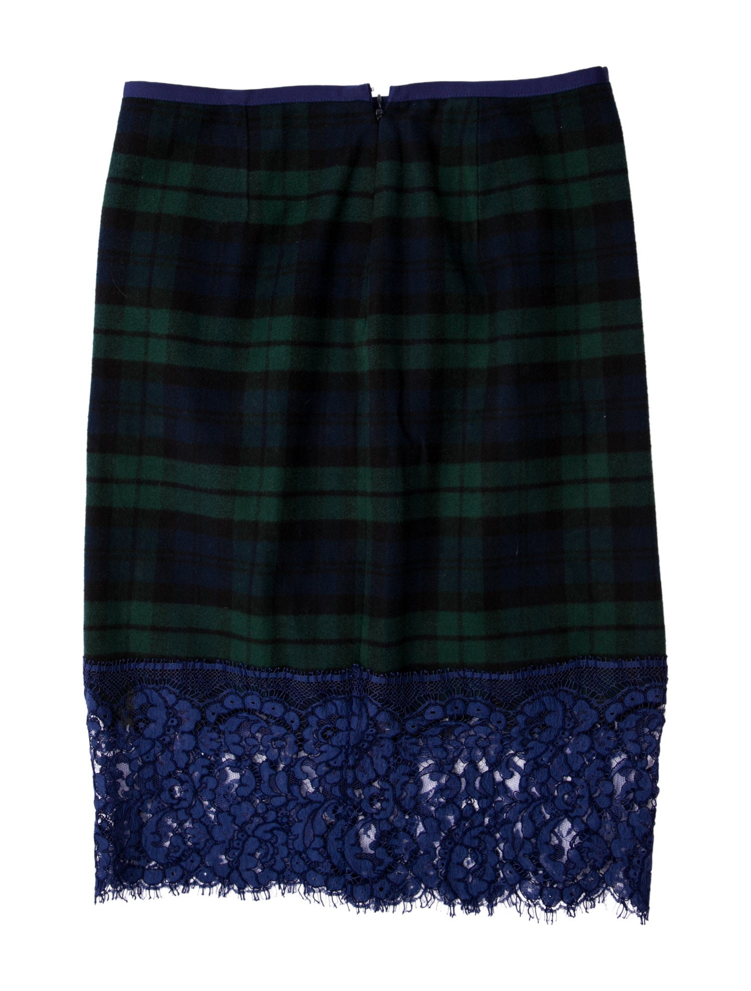 Sacai Plaid Print Knee-Length Skirt