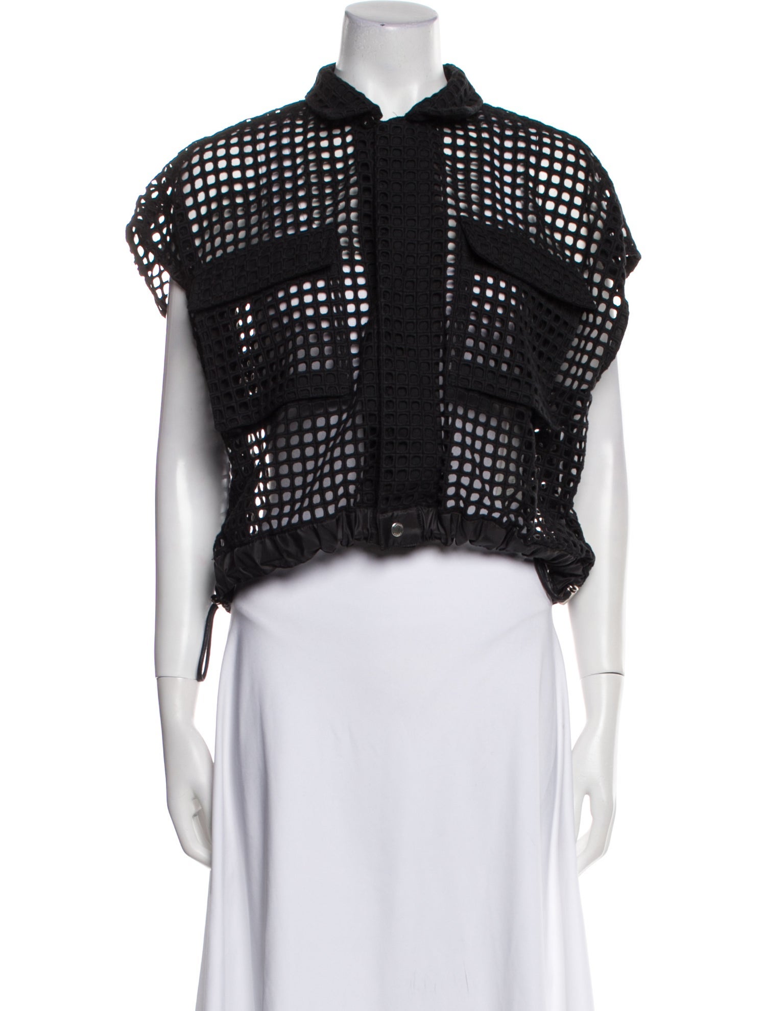 Sacai Plaid Print Vest