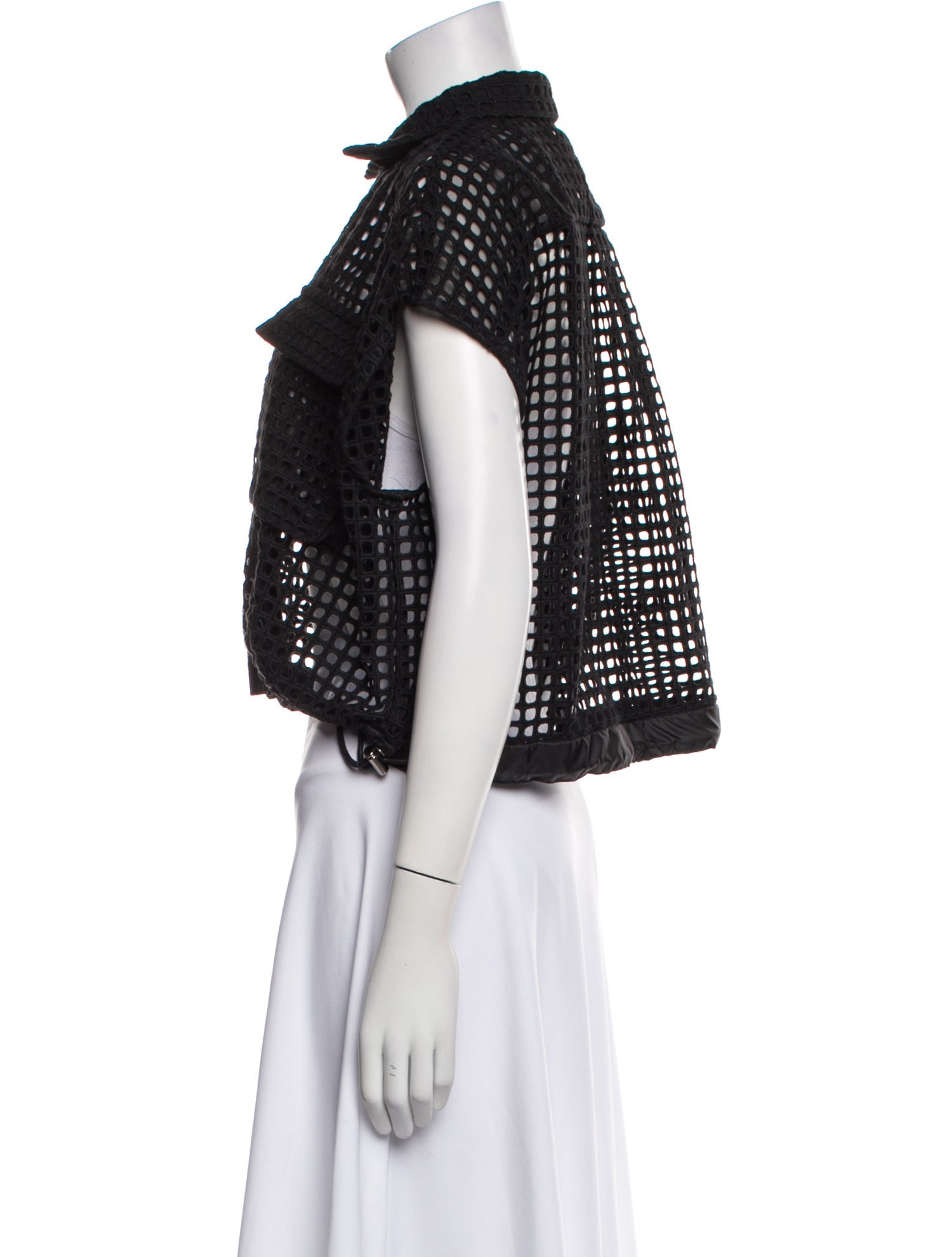 Sacai Plaid Print Vest