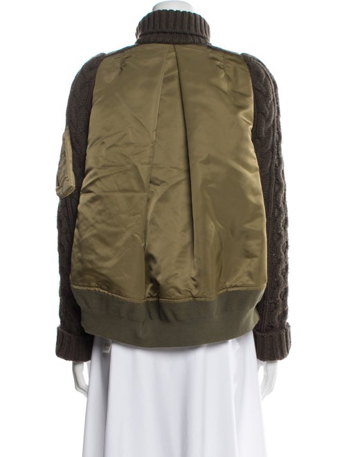 Sacai Nylon Colorblock Pattern Bomber Jacket