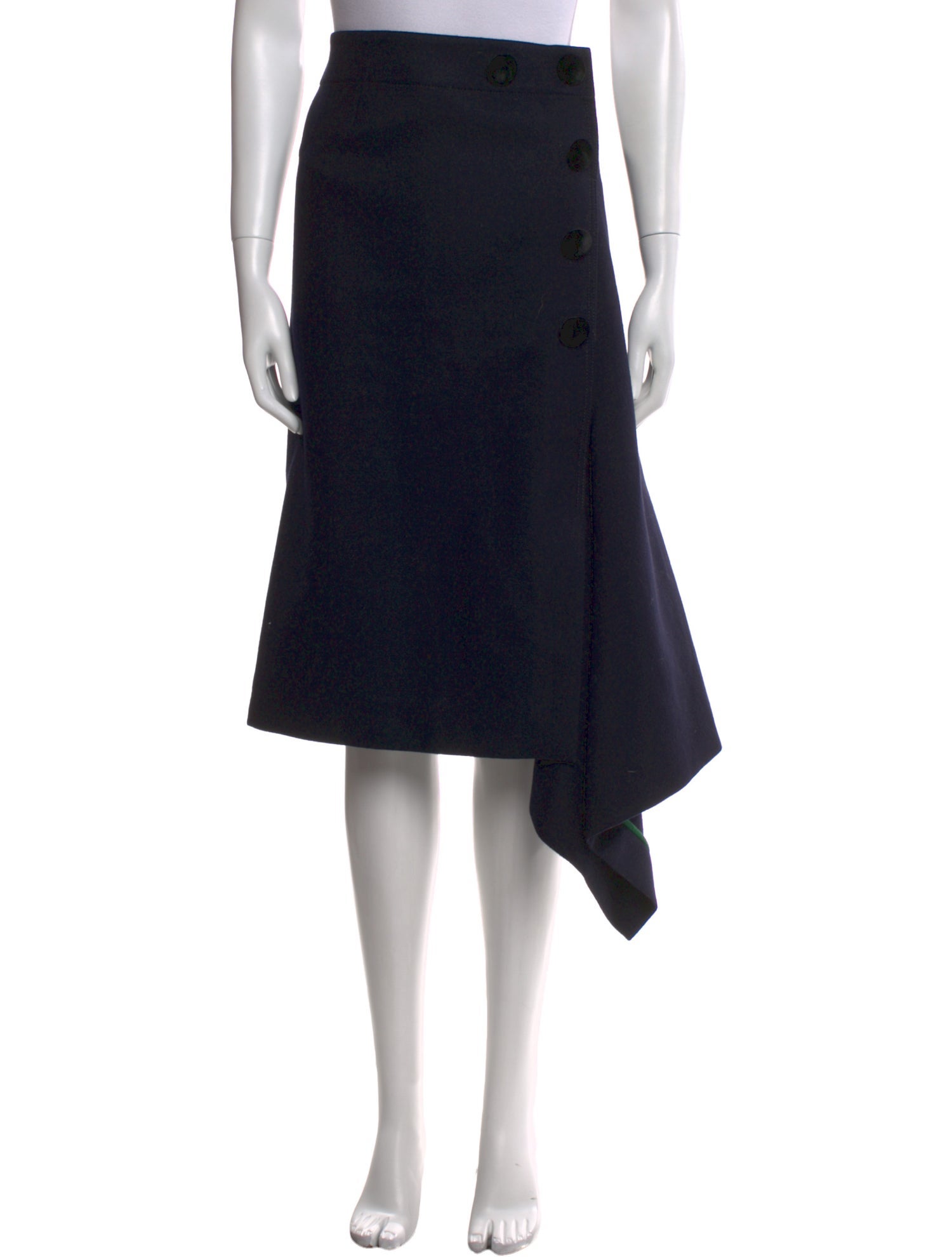 Sacai Wool Knee-Length Skirt