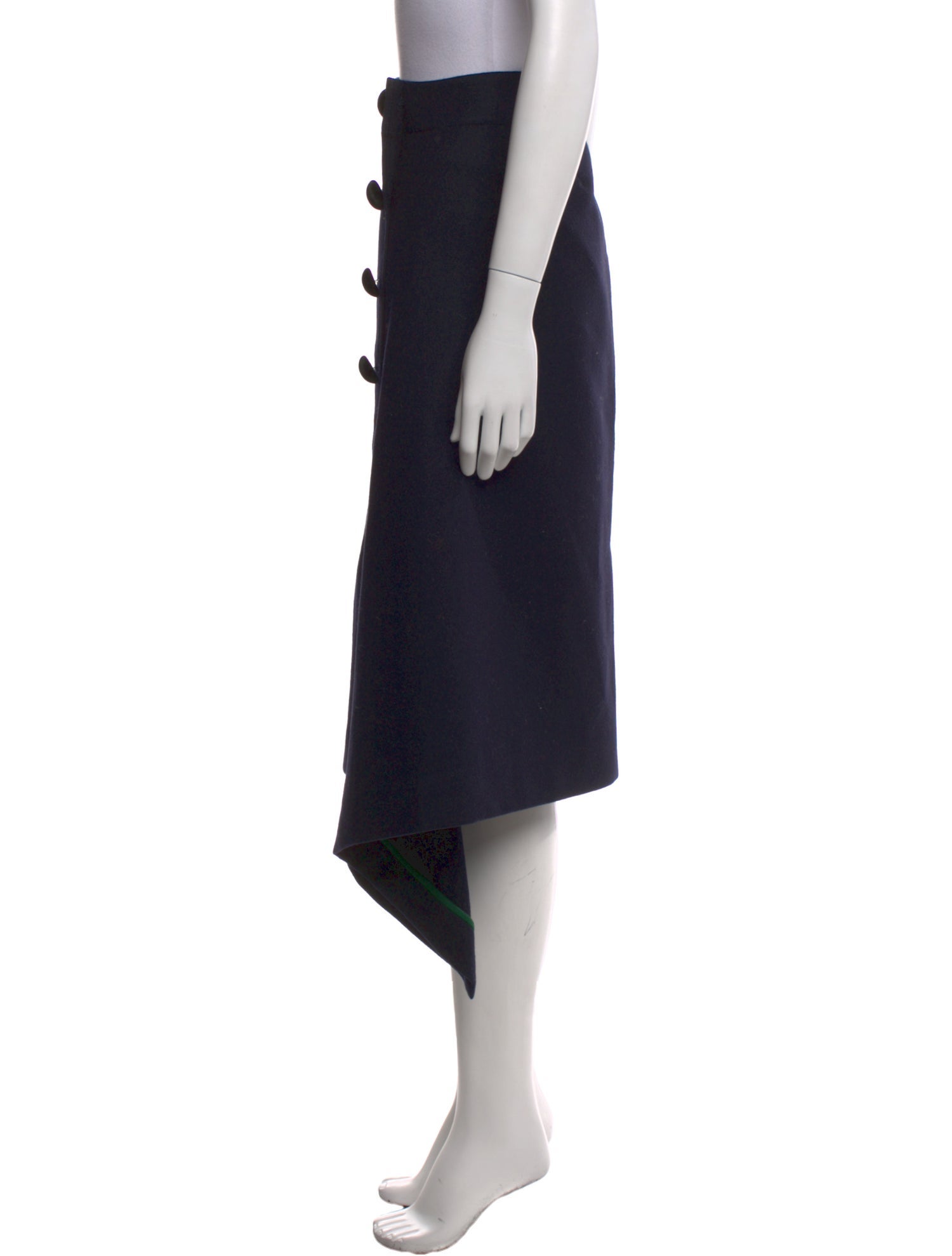 Sacai Wool Knee-Length Skirt