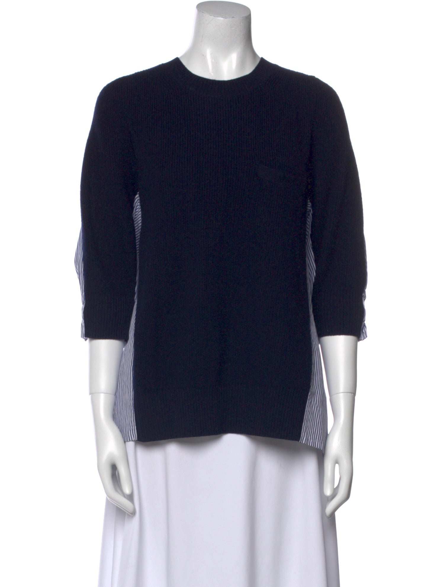 Sacai Wool Crew Neck Top