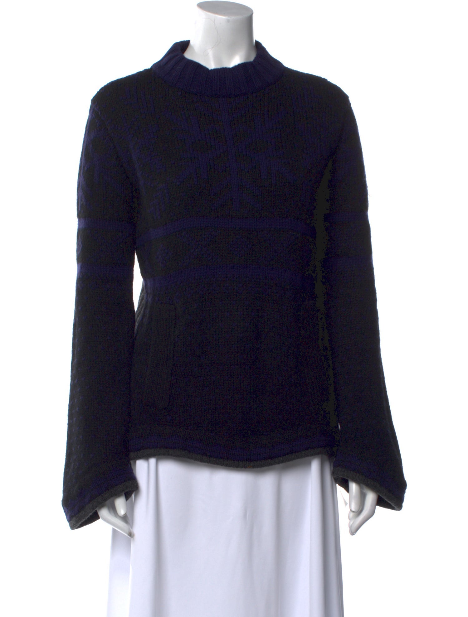 Sacai Wool Mock Neck Sweater