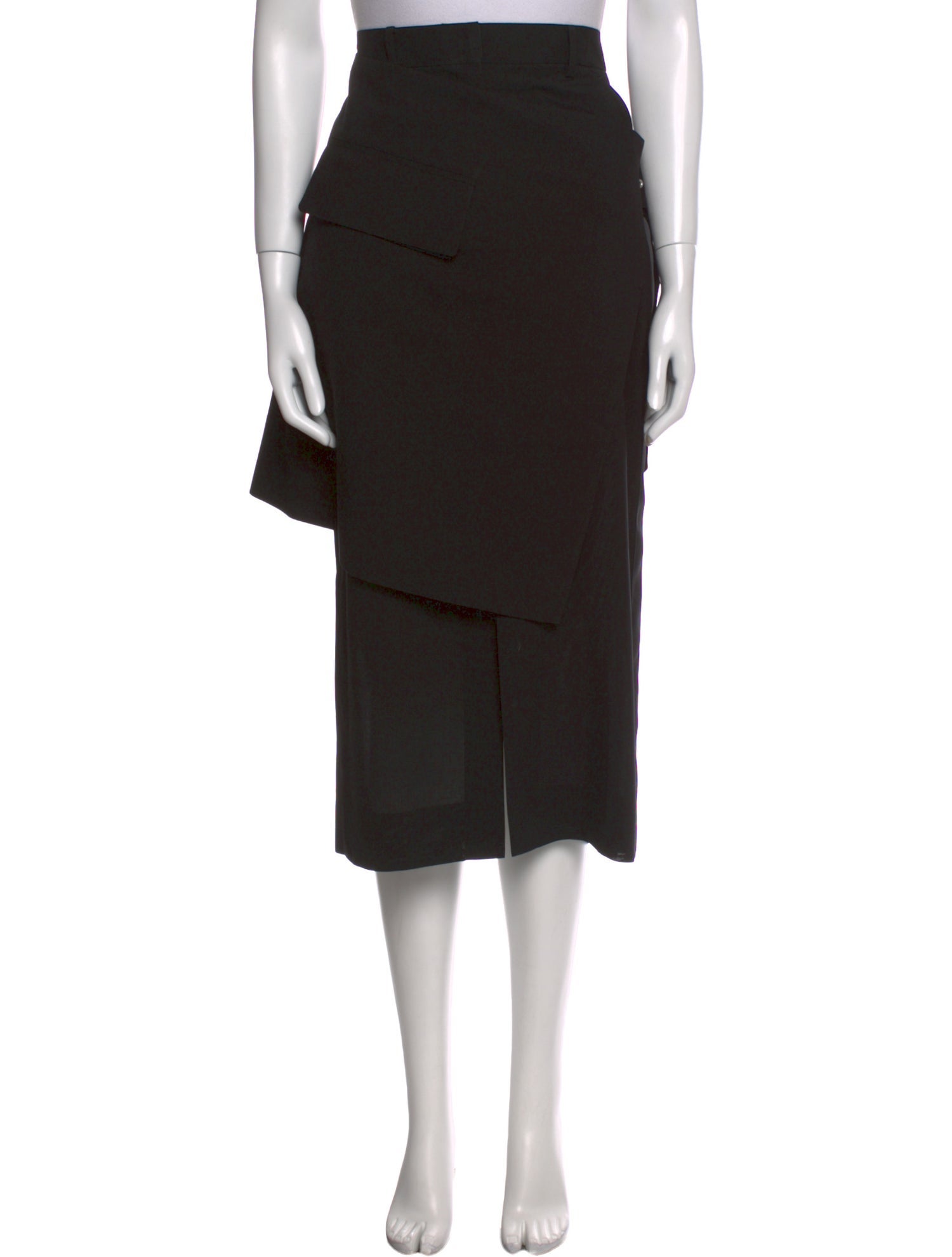 Sacai Wool Midi Length Skirt