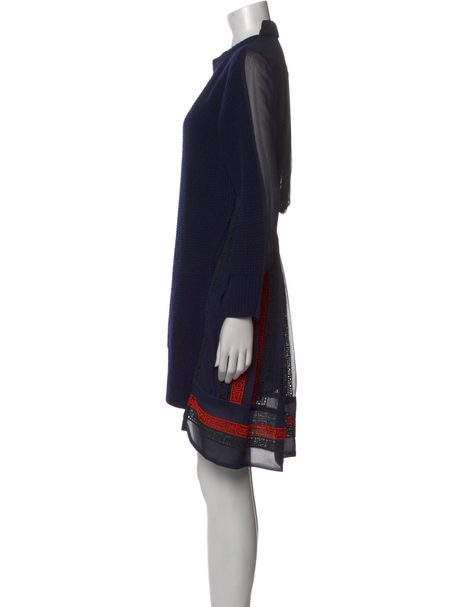 Sacai Mock Neck Mini Dress