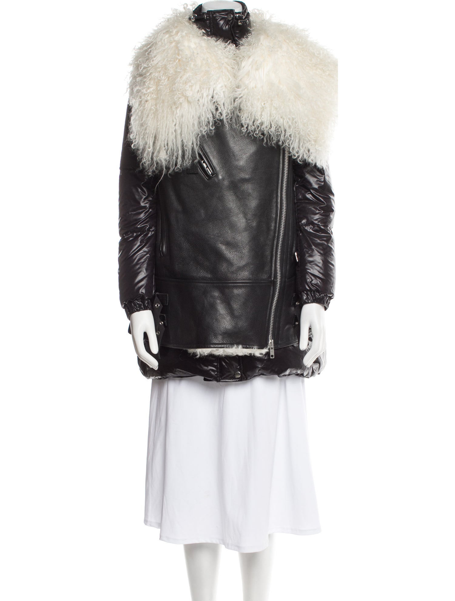 Sacai Lamb Leather Down Jacket