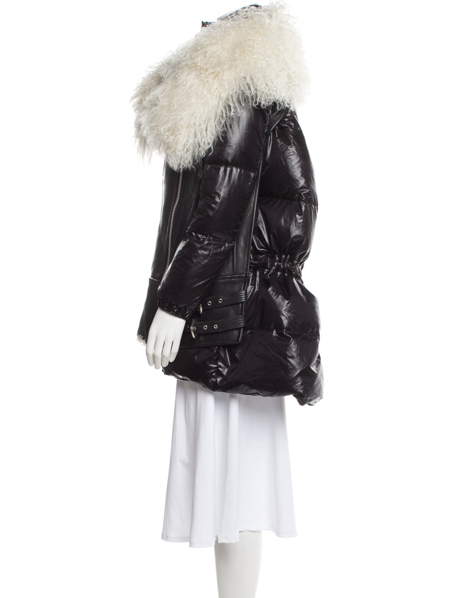Sacai Lamb Leather Down Jacket