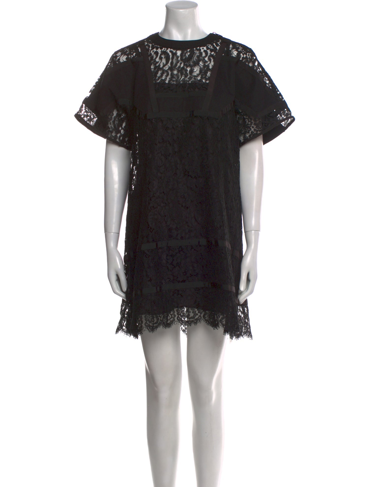 Sacai Lace Pattern Mini Dress