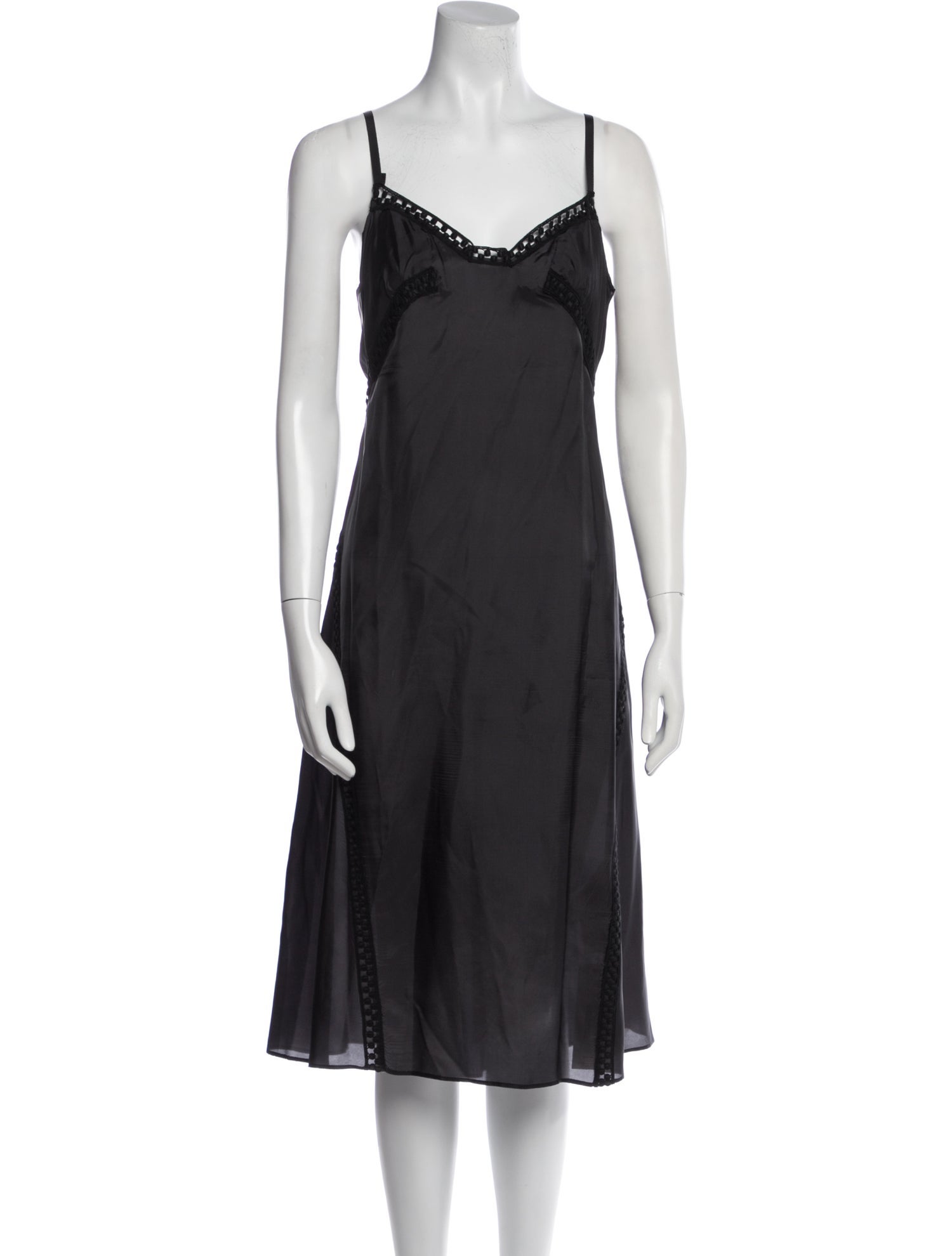 Sacai V-Neck Midi Length Dress